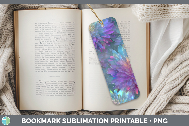 Chrysanthemum Flowers 01 Holographic Bookmark Sublimation De