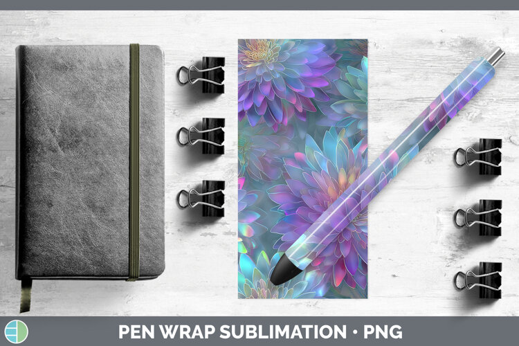 GorgeousFlowers 01 Holographic Pen Wrap design.
