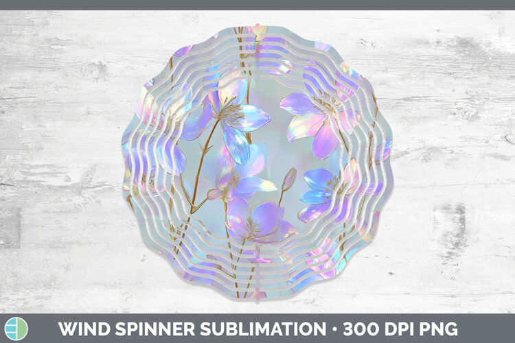 GorgeousFlowers 01 Holographic Wind Spinner design.