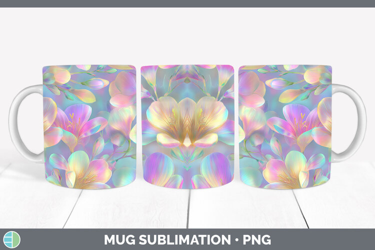GorgeousFlowers 01 Holographic Mug Wrap design.
