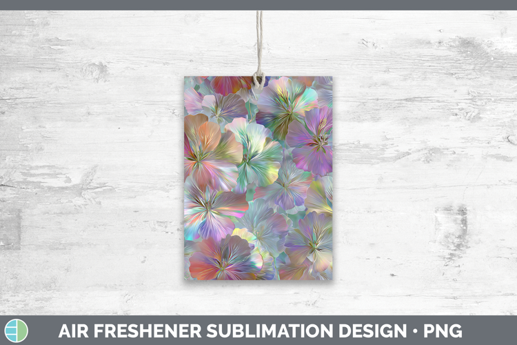 Geranium Flowers 01 Holographic Air Freshener Sublimation De