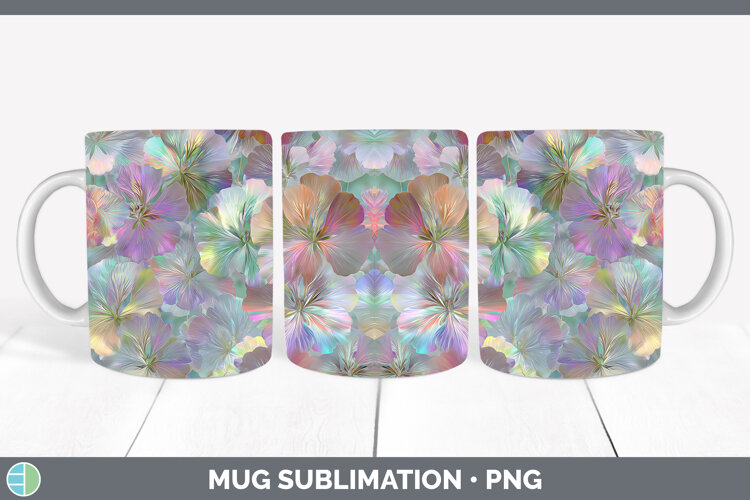 GorgeousFlowers 01 Holographic Mug Wrap design.