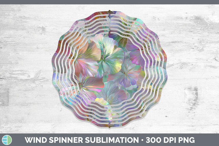 GorgeousFlowers 01 Holographic Wind Spinner design.