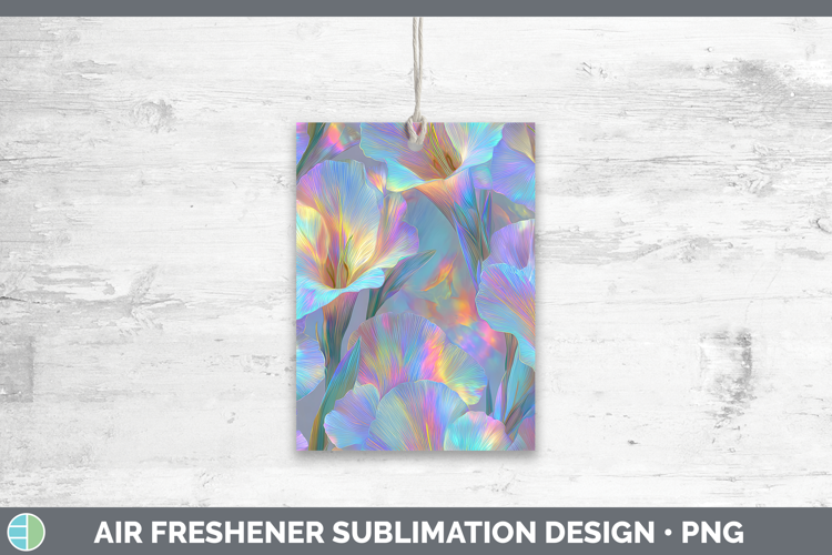 Gladiolus Flowers 01 Holographic Air Freshener Sublimation D