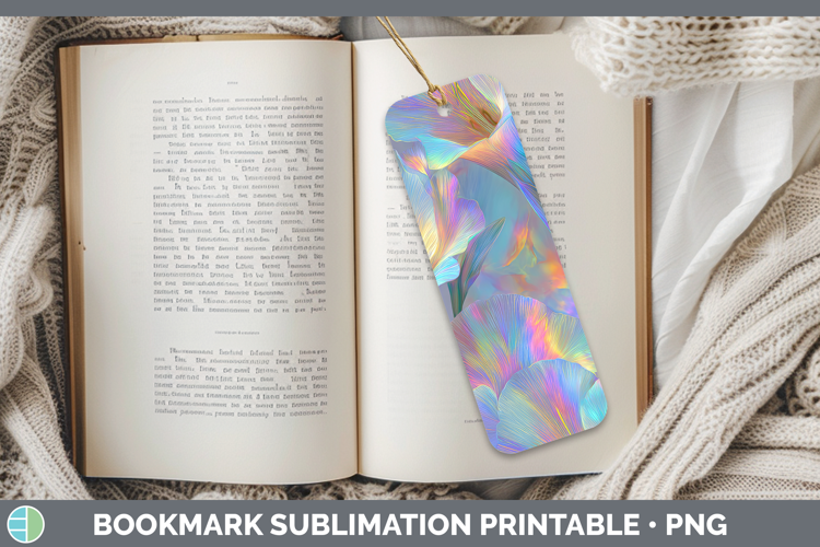 Gladiolus Flowers 01 Holographic Bookmark Sublimation Design