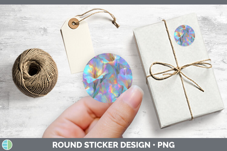 GorgeousFlowers 01 Holographic Stickers design.