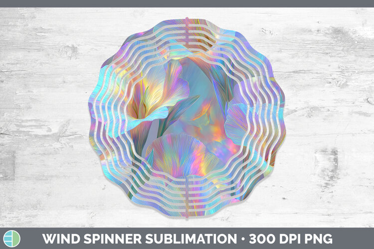 GorgeousFlowers 01 Holographic Wind Spinner design.