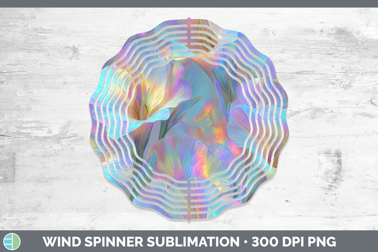 Gladiolus Flowers 01 Holographic Wind Spinner Sublimation De