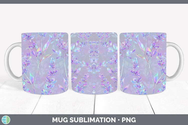 GorgeousFlowers 01 Holographic Mug Wrap design.