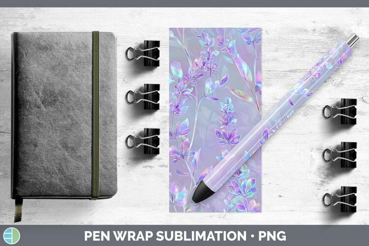 GorgeousFlowers 01 Holographic Pen Wrap design.