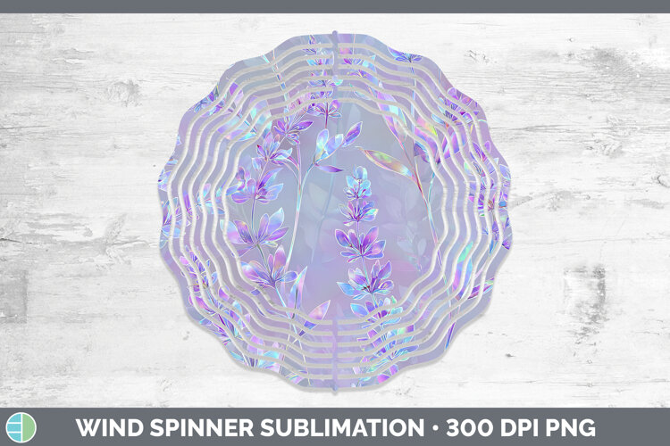 GorgeousFlowers 01 Holographic Wind Spinner design.