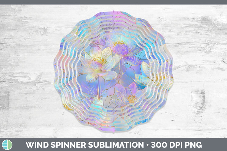 GorgeousFlowers 01 Holographic Wind Spinner design.
