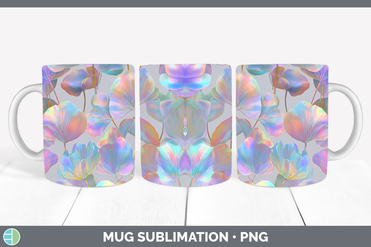 Orchid Flowers 01 Holographic Mug Wrap Sublimation Design