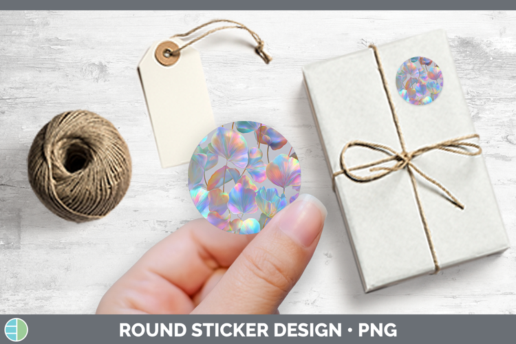 Orchid Flowers 01 Holographic Stickers Design