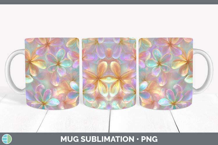 GorgeousFlowers 01 Holographic Mug Wrap design.