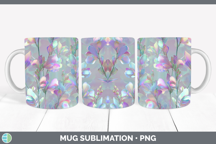 Snapdragon Flowers 01 Holographic Mug Wrap Sublimation Desig