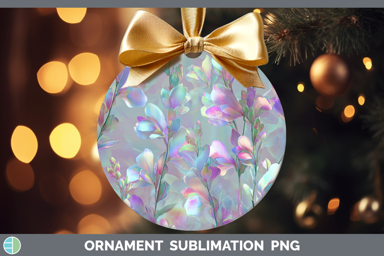 Snapdragon Flowers 01 Holographic Ornament Sublimation Desig
