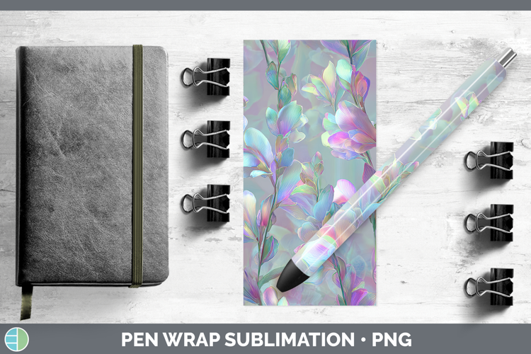 Snapdragon Flowers 01 Holographic Pen Wrap Sublimation Desig