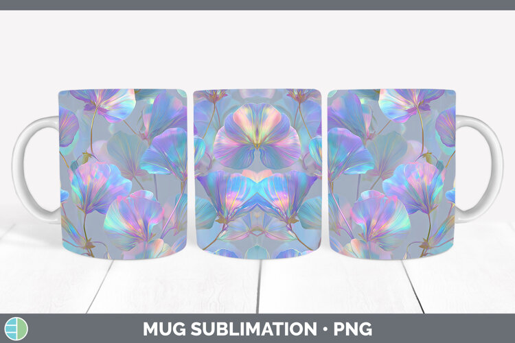 GorgeousFlowers 01 Holographic Mug Wrap design.