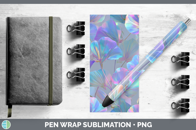 Sweet Pea Flowers 01 Holographic Pen Wrap Sublimation Design