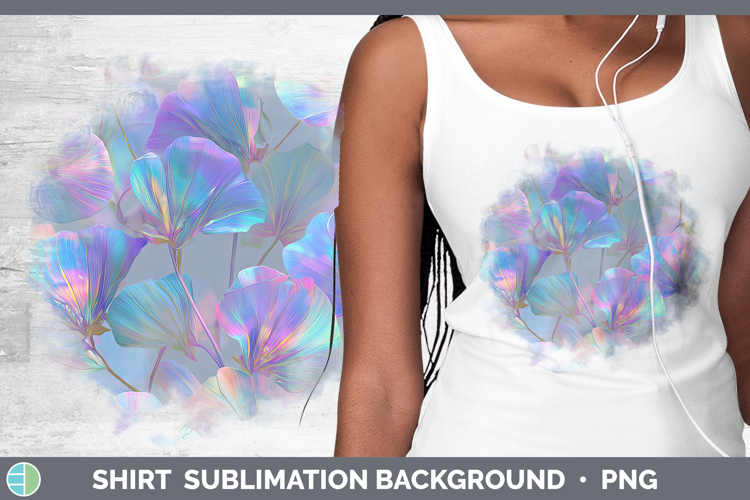 Sweet Pea Flowers 01 Holographic Shirt Sublimation Design