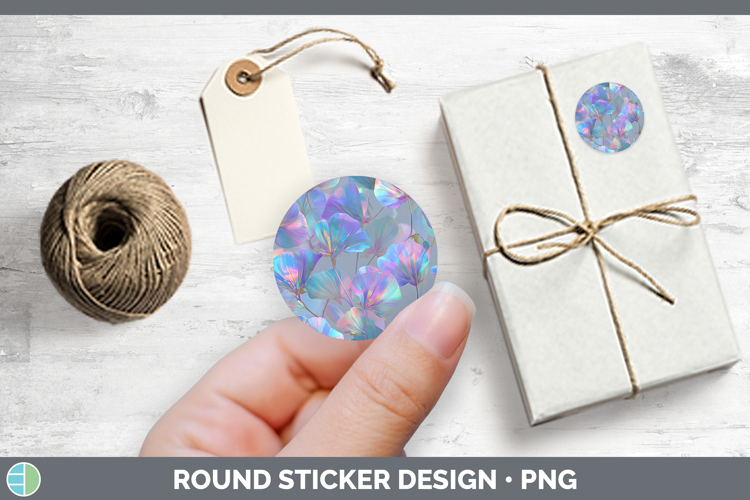 Sweet Pea Flowers 01 Holographic Stickers Design