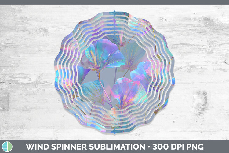 GorgeousFlowers 01 Holographic Wind Spinner design.