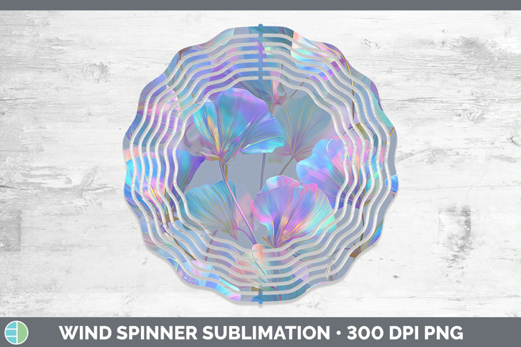 Sweet Pea Flowers 01 Holographic Wind Spinner Sublimation De