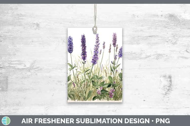 Flowers 01 Lavender Air Freshener Sublimation Car Freshener