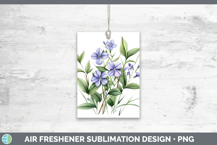 Flowers 01 Periwinkle Air Freshener Sublimation Car Freshene