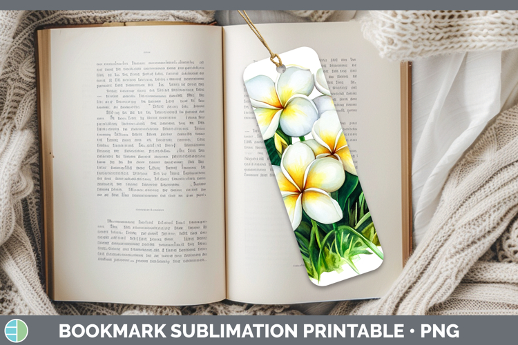 Flowers 01 Plumeria Bookmark Sublimation Printable Designs