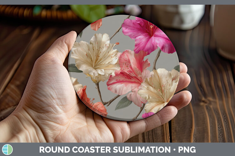 GorgeousFlowers 01 Pretty Round Coaster design.