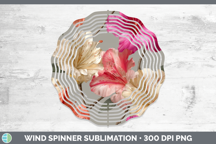 Azalea Wind Spinner Flowers 01 Pretty Sublimation Spinner De