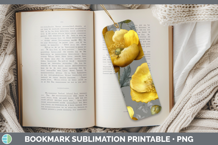 Buttercup Bookmark Flowers 01 Pretty Sublimation Printable D
