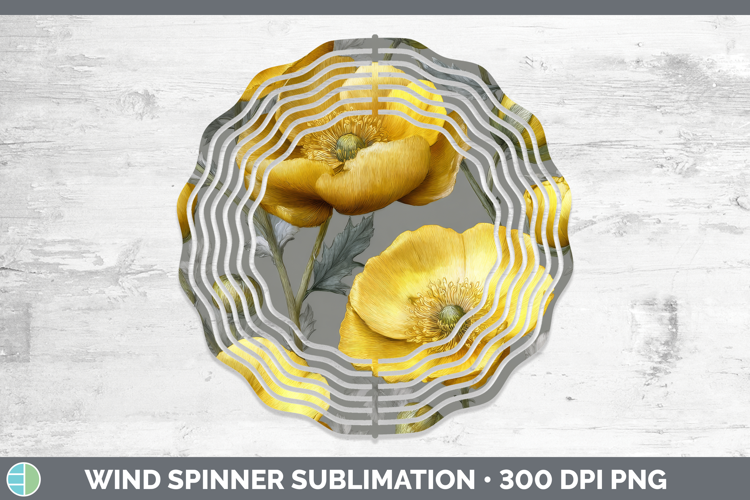 Buttercup Wind Spinner Flowers 01 Pretty Sublimation Spinner