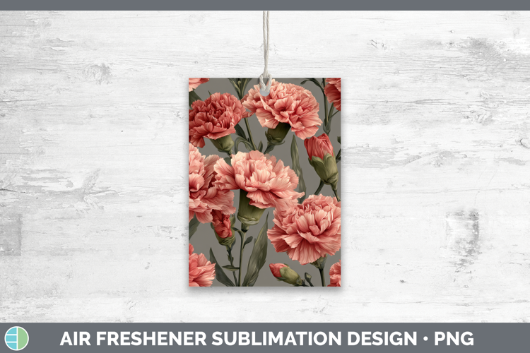Carnation Air Freshener Flowers 01 Pretty Sublimation Car Fr