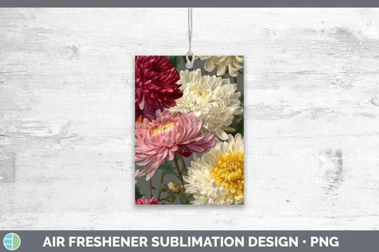 Chrysanthemum Air Freshener Flowers 01 Pretty Sublimation Ca