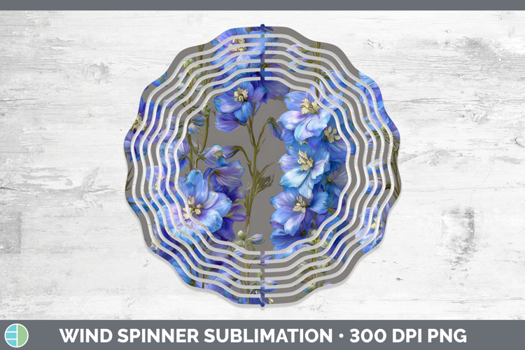 Delphinium Wind Spinner Flowers 01 Pretty Sublimation Spinne