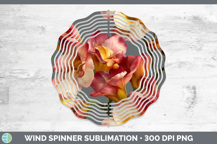 Freesia Wind Spinner Flowers 01 Pretty Sublimation Spinner D