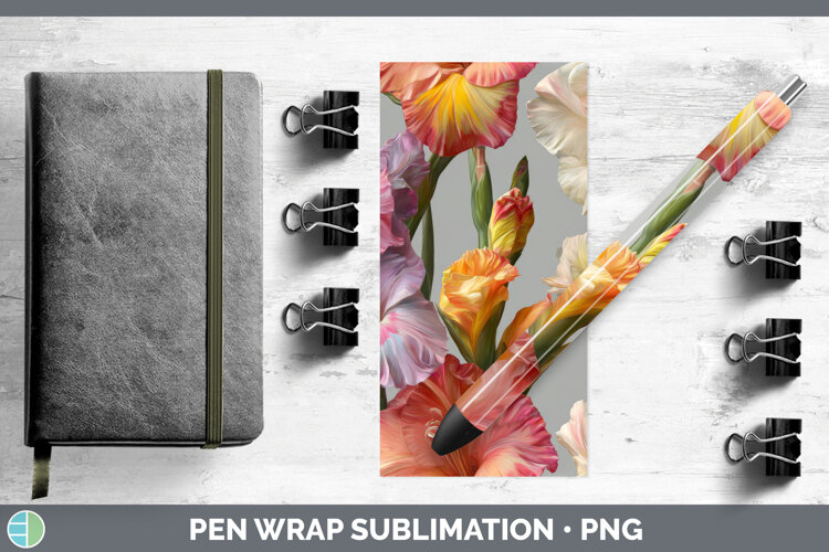 GorgeousFlowers 01 Pretty Pen Wrap design.