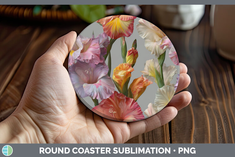 GorgeousFlowers 01 Pretty Round Coaster design.