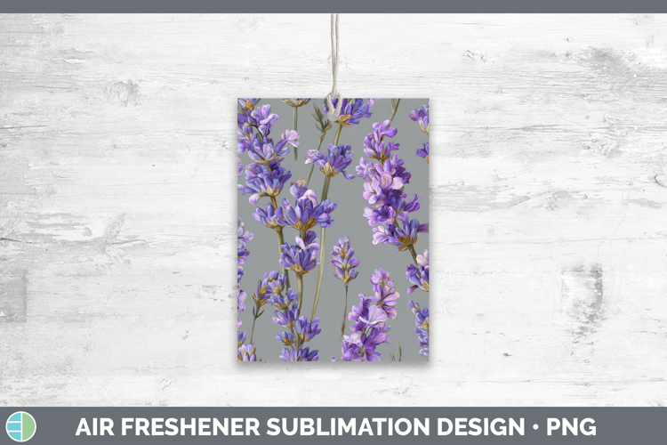 Lavender Air Freshener Flowers 01 Pretty Sublimation Car Fre
