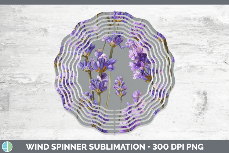Lavender Wind Spinner Flowers 01 Pretty Sublimation Spinner