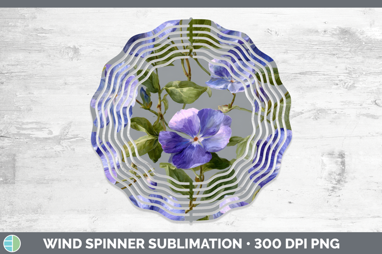 Periwinkle Wind Spinner Flowers 01 Pretty Sublimation Spinne