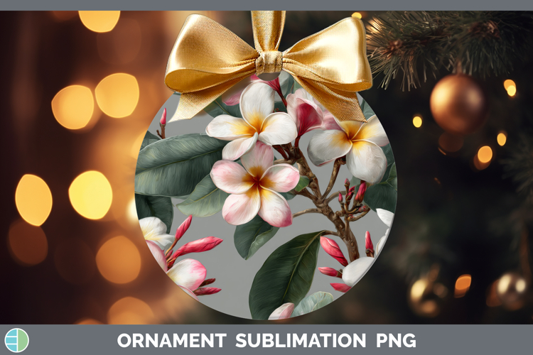 Plumeria Ornament Flowers 01 Pretty Sublimation Bauble Desig