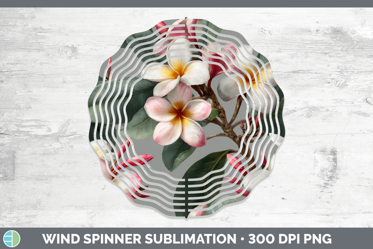 Plumeria Wind Spinner Flowers 01 Pretty Sublimation Spinner