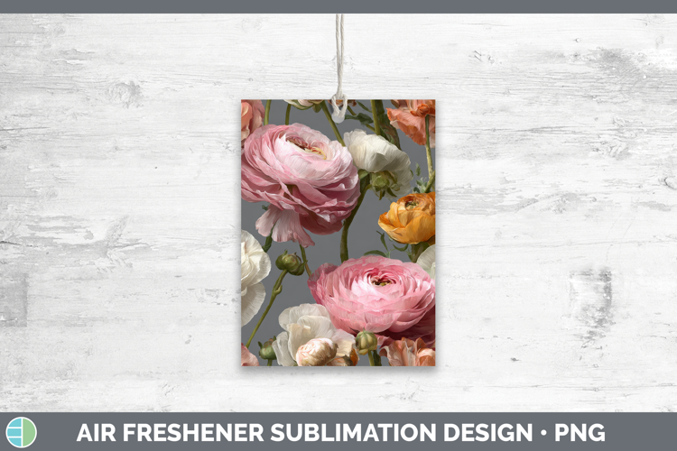 Ranunculus Air Freshener Flowers 01 Pretty Sublimation Car F
