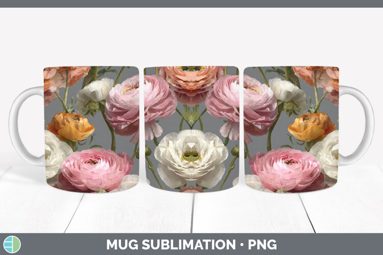 GorgeousFlowers 01 Pretty Mug Wrap design.