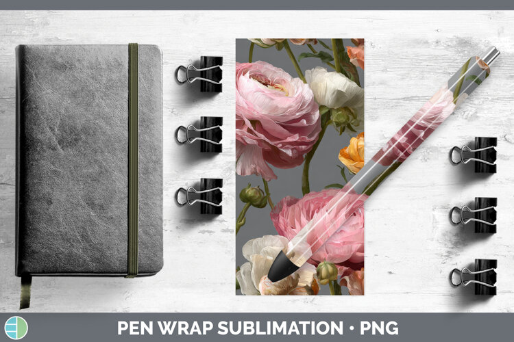 GorgeousFlowers 01 Pretty Pen Wrap design.