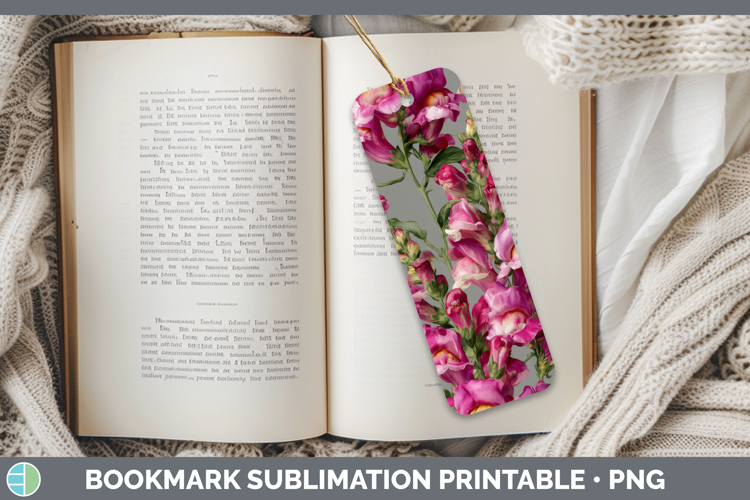 Snapdragon Bookmark Flowers 01 Pretty Sublimation Printable